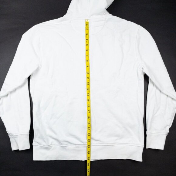 G/Fore Skull Logo Hoodie Men's Medium Full Zip White Golf Activewear Sweatshirt - Picture 9 of 14